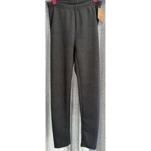 Just Cozy Solid Gray Fleece Lined Leggings Size M/L Super Soft Stretchy NWT